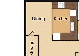 chestnut 3 bed / 2 bath floor plan